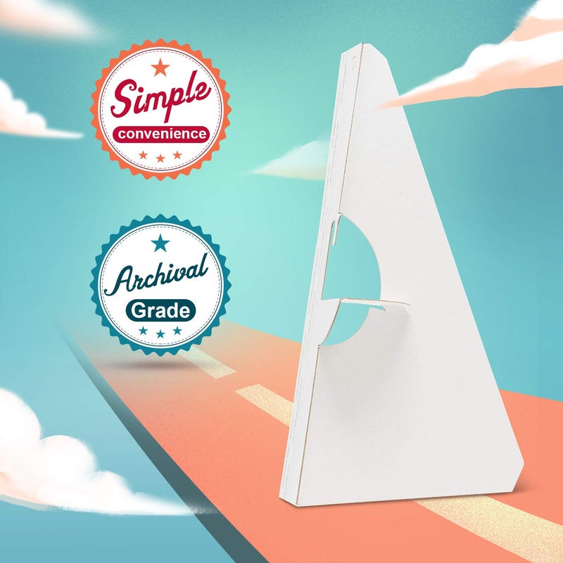 لينيكو حاملات صور ذاتية اللصق من لاينكو. جودة أرشيفية، متينة، سريعة وسهلة الاستخدام. جناح واحد 12 بوصة. تُستخدم للصور واللافتات والأعمال اليدوية. (عبوة من 25 قطعة). أبيض. - Image 2